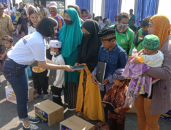 Satlantas Polres Malang Santuni Korban Laka di Tengah Launching Pos Polisi Mobile dan Gemar
