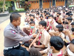 Gemar Satlantas Polres Malang Sambangi SMPN 01 Kota Malang