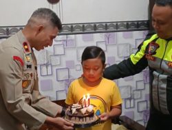 Alfian Rayakan Ultah ke-11 Tahun Bersama Pak Polisi Malang Kota
