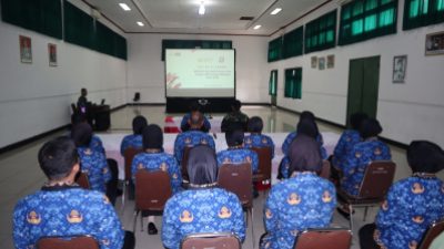 Sub Unit Korem 083/Bdj Ikuti Upacara HUT ke-51 KORPRI 2022