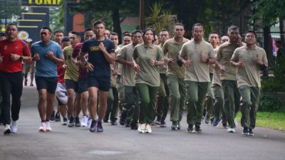 Danrem 083/Bdj Ajak Prajurit Olahraga Lari, Guna Meningkatkan Imun Tubuh