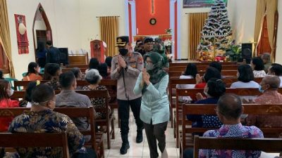 Kapolres Blitar Bersama Forkopimda Pantau Gereja di Malam Perayaan Natal