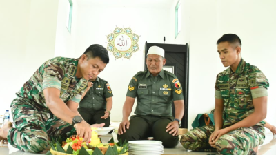 Di Hari Juang TNI AD ke-77 Korem 083/Bdj Gelar Doa Bersama dan Tumpengan