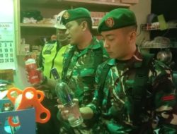 Korem 083/Bdj Sidak Ruko Taman Niaga Rampal, Puluhan Botol Miras Ditemukan
