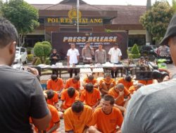2 Minggu Pelaksanaan Operasi Pekat Semeru 2023, Polres Malang Amankan 59 Tersangka