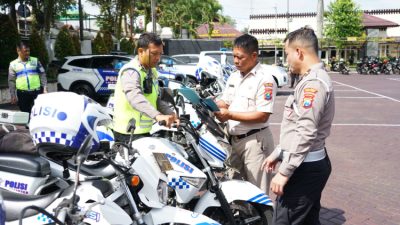 AKP Agnis Cek Kondisi Kendaraan Patroli Lantas, Jelang Ops Ketupat Semeru 2023