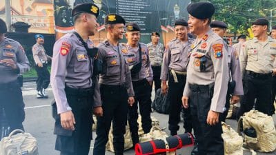 80 Anggota Polresta Malang Kota Siap Kawal Pilkades Serentak di Kab Bangkalan