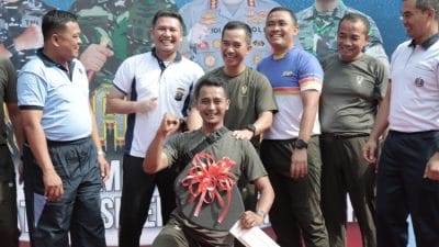 Meriahnya Olahraga Bersama Polri TNI Kota Malang Jelang HUT ke-77 Bhayangkara 2023