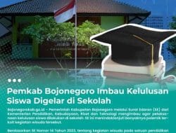 Pemkab Bojonegoro Imbau Kelulusan Siswa Digelar di Sekolah