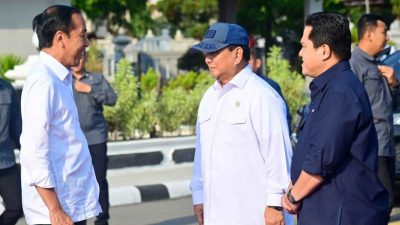 Kunjungan Kerja Didampingi Prabowo dan Erick Thohir, Jokowi: Ini Bukan Politik