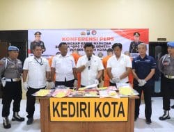 Polres Kediri Kota Ringkus 8 Tersangka Narkoba