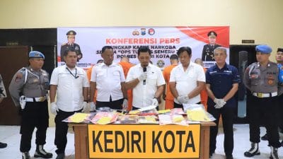 Polres Kediri Kota Ringkus 8 Tersangka Narkoba