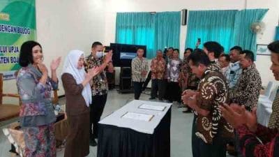 Gapoktan Bojonegoro dan Bulog Teken Kerja Sama Pembelian Gabah.