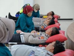 Jelang HUT Lantas ke-68, Polantas Polres Malang Gelar Donor Darah