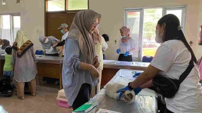 Pertahankan Bojonegoro Bebas Rabies, Disnakkan Beri Vaksin Gratis Ratusan Kucing