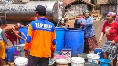 Baznas Probolinggo Droping Air Bersih Warga Gunung Geni