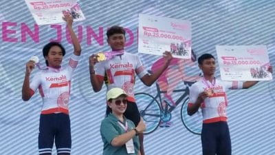 Atlet Bersepeda Polresta Malang Kota Raih Medali Emas