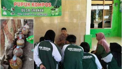 Warga Sranak, Trucuk, Bojonegoro Apresiasi Bantuan Mahasiswa KKN Unugiri Kelola Sampah Jadi Pupuk