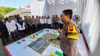 Simulasi SISPAMKOTA Digelar di Pendopo, Cegah Potensi Konflik Selama Tahapan Pemilu di Bojonegoro