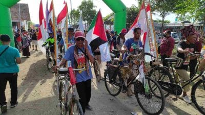 Ribuan Onthelis se Nusantara Ikuti Ngonthel Berbudaya di Kediri