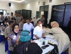 Jaga Kesehatan Personal, Polres Malang Gelar Rikkes Jelang Pemilu 2024