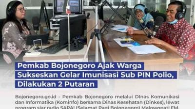 Pemkab Bojonegoro Ajak Warga Sukseskan Gelar Imunisasi Sub PIN Polio