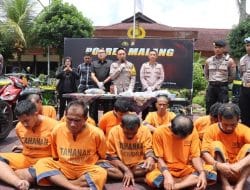 Diawal Tahun 2024 Polres Malang Ungkap 29 Kasus Curanmor dengan 10 Tersangka