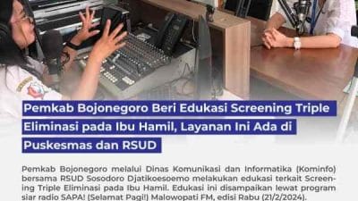 Pemkab Bojonegoro Beri Edukasi Screening Triple Eliminasi pada Ibu Hamil