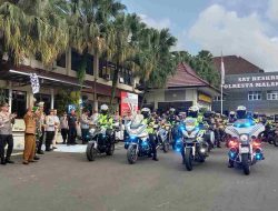 Tingkatkan Keamanan Jelang Pemilu 2024, TNI Polri Kota Malang Gelar Patroli Skala Besar