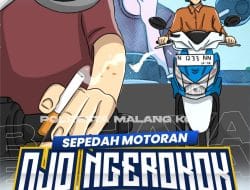 Polisi Malang Kota Himbau Saat Berkendara Jangan Merokok