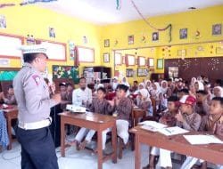 Polantas Polres Malang Blusukan ke Sekolah, Sosialisasi Operasi Keselamatan Semeru 2024