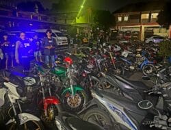 Polres Blitar Kota Amankan Pelaku Balap Liar dan 44 Unit Roda Dua