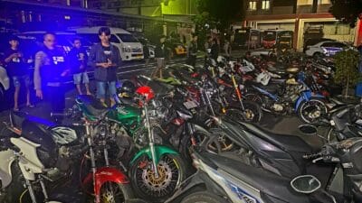 Polres Blitar Kota Amankan Pelaku Balap Liar dan 44 Unit Roda Dua