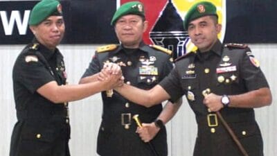 Pangdam V/Brw Pimpin Sertijab Danrindam V/Brw dari Kol Inf Renal kepada Kol Inf M Albar