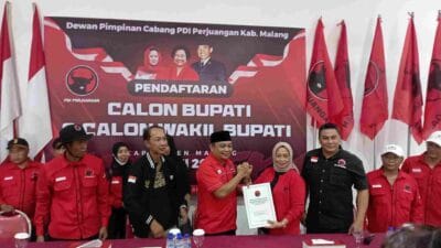 Gunawan Wibisono Mendaftar ke DPC PDIP Sebagai Bakal Calon Bupati Malang