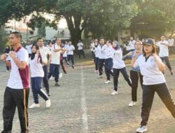 Tingkatkan Kebersamaan, Keluarga Besar Samsat Malang Kota Gelar Olahraga Bersama