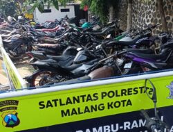 Puluhan Ranmor Knalpot Brong dan Pelaku Balap Liar Kembali Diamankan Polisi Malang Kota