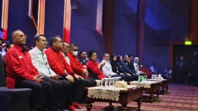 Ft: Megawati Soekarnoputri saat menghadiri Mukernas Partai Perindo di iNews Tower, Jakarta Pusat. (ist.)