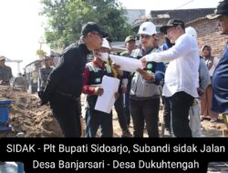 Plt Bupati Sidoarjo Sidak Minta Jembatan Banjarsari – Dukuhtengah Ditinggikan