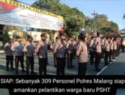 309 Personel Polres Malang Siap Amankan Pelantikan Warga Baru PSHT