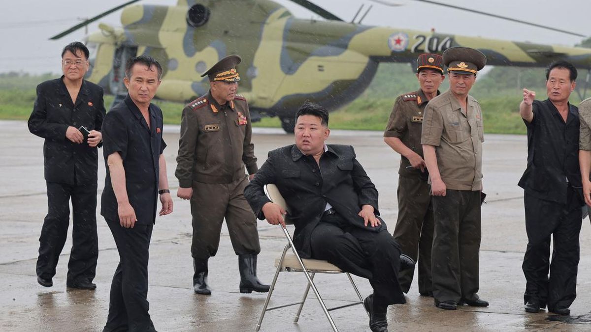 Ft: Kim Jong Un turun tangan Lang pantau banjir Korut. (ist.)
