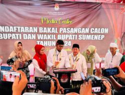 Elit Partai dan Kiai Kawal Fauzi – Hasyim Daftar Bacabup-Bacawabup ke KPU Sumenep