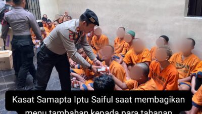 Jumat Berkah Bersama Para Tahanan Polres Malang Bagikan Menu Tambahan