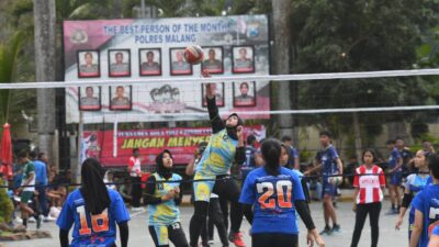 Sebanyak 40 Tim Volleyball Ramaikan Turnamen Voli Presisi Cup 2024 Polres Malang