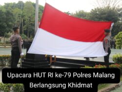 Upacara HUT RI Ke-79 Polres Malang Berlangsung Khidmat