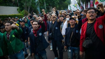 Ft: Demo besar protes DPR RI Abaikan putusan MK. (ist).