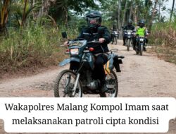 Dengan Motor Trail Wakapolres Malang Kompol Imam Patroli Cipkon Jelang Pilkada 2024