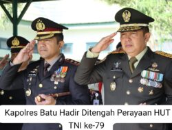 Tingkatkan Sinergitas TNI – Polri Kapolres Batu Hadir Ditengah Perayaan HUT TNI ke-79