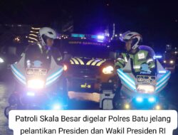 Patroli Skala Besar Digelar Polres Batu, Pastikan Pelantikan Presiden dan Wakil Aman