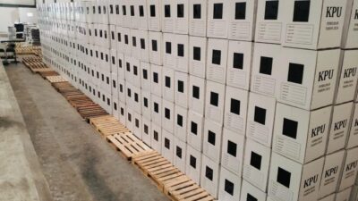 Ft: Pengadaan Logistik Pilkada Serentak 2024 di gudang KPU Kota Malang.